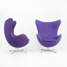 2003 Arne Jacobsen para Fritz Hansen cadeira giratória ovo tecido roxo 2x disponível comprar usado  Enviando para Brazil