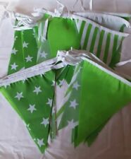 Green white bunting for sale  Shipping to Ireland