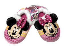 Zapatillas de interior Disney Junior para niñas 9-10 corazones rosas Minnie Mouse segunda mano  Embacar hacia Argentina