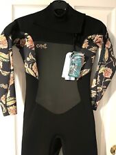 O’Neill Epic 4/3 Chest Zip Women’s Wetsuit Black Floral Size Uk 12 for sale  Shipping to South Africa