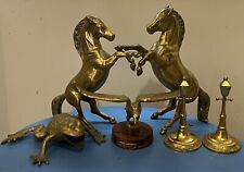 Used, Vintage Brass Ornament Collection inc. Prancing Horses, Frog, Eagle (Lot 5) for sale  Shipping to South Africa