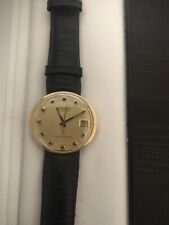 Vintage MOVADO President TEMPEST MATIC Date Swiss Men's Watch 14 k Gold Case SS for sale  Shipping to South Africa