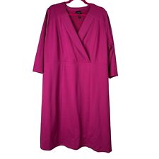 Selection by Ulla Popken Feminino 20 22 Vestido Magenta Wrap Look Comprimento do Joelho comprar usado  Enviando para Brazil