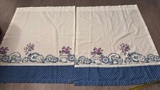 Paneles de cortina de cocina francesa vintage estilo rural chinoiserie azul blanco 36"" L segunda mano  Embacar hacia Argentina