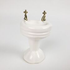 Dollhouse Furniture  Pedestal Ceramic Sink for sale  Shipping to South Africa