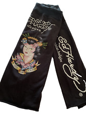 Shorts de moletom feminino vintage Ed Hardy Y2K Audigier preto KISS OF DEATH gueixa P comprar usado  Enviando para Brazil
