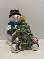 Boneco de neve com árvore de Natal e animais frasco de biscoito JC Penny comprar usado  Enviando para Brazil