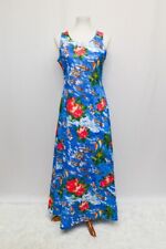 Vestido feminino vintage Exit azul havaiano maxi M anos 90 comprar usado  Enviando para Brazil