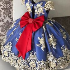 Embroidered Flower Princess Dress Birthday 4-10 Years Dresses for Girls Wedding for sale  Shipping to South Africa