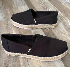 Sapato sem salto feminino TOMS Alpargata plataforma corda preto 6.5 comprar usado  Enviando para Brazil