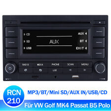 Używany, Radio samochodowe RCN210 Odtwarzacz CD Bluetooth MP3 SD USB do VW Golf MK4 Passat B5 Polo na sprzedaż  Wysyłka do Poland