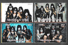 KISS-Music-Pop-Rock Group-Special Stamps 1 sheet 2015)-Congo-fu/cto postmark comprar usado  Enviando para Brazil