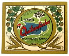 Cervejaria Bohemia CERVEJA QUITANDINHA - rótulo de cerveja ESCURA BRASIL - EM 6-7-56 comprar usado  Enviando para Brazil