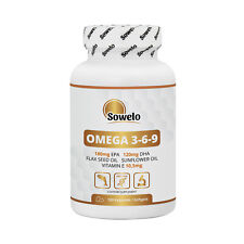 SOWELO OMEGA 3-6-9 Softgels HEALTHY FATTY ACIDS ENRICHED WITH ALA & VITAMIN E for sale  Shipping to South Africa