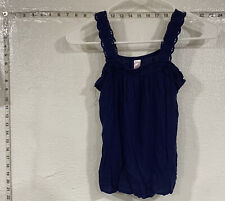 Regata Justice Girls acabamento com babado boho alça grossa tamanho 10 azul marinho leve comprar usado  Enviando para Brazil