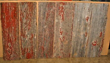 6 VINTAGE BARN SIDING BOARDS RECLAIMED-24" LONG CRAFT PROJECTS- RED +GREY, used for sale  Shipping to South Africa