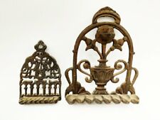 2 NORTH AFRICAN MOROCCAN MENORAH'S HANNUKAH FESTIVAL HANNUKIYAH MENORA VINTAGE for sale  Shipping to South Africa