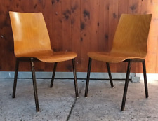 Silla Apilable Sillas de Comedor Silla Industria Sillas Vintage Nogal 60er 1/22 segunda mano  Embacar hacia Argentina