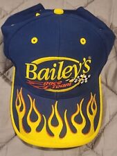 Boné vintage Baileys Nascar Race Team 5 painéis chamas amarelas azul novo sem etiquetas comprar usado  Enviando para Brazil