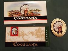 LOT antique COGETAMA indian CIGAR BOX LABELS embossed 9-1/8x5-1/8" for sale  Shipping to South Africa