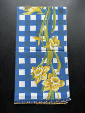 Toalha de prato de algodão estampada vintage ou corredor de mesa narcisos amarelos 18x34, usado comprar usado  Enviando para Brazil