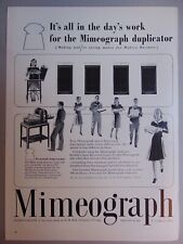Used, 1940 MIMEOGRAPH DUPLICATOR From A.B. DICK Company art print ad for sale  Shipping to South Africa
