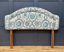 A Beautiful Restored Vintage Double Headboard (4ft 6") - Lewis and Wood Fabric, used for sale  Shipping to South Africa