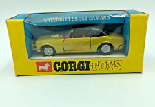 Used, Corgi Toys Golden Jacks Chevrolet SS 350 Camaro No. 338 VNM 1/43 for sale  Shipping to South Africa