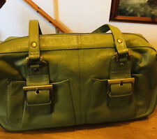Green leather bag for sale  HENLEY-IN-ARDEN