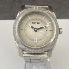 Used, Fossil Mens Watch C241001 Silver S.Steel Date Round New Battery VGC Original for sale  Shipping to South Africa
