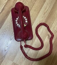 Telefone Grand Wall antigo vermelho flash rediscagem telefone fixo cabo longo testado comprar usado  Enviando para Brazil