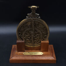 Vintage Brass Planispheric Astrolabe Siglo XVI w/ Moving Parts on Wood Stand for sale  Shipping to South Africa