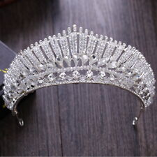 7cm Tall Clear Crystal Large Wedding Bridal Queen Princess Prom Tiara Crown for sale  Shipping to South Africa