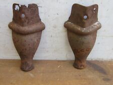 Antique Vintage 2 Rusty Legs REZNOR #2 X Gas Heater Part Old Rusty Decor for sale  Lake City