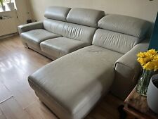 Leather corner sofa for sale  GRAYS