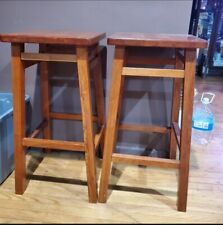 stools set 2 wooden bar for sale  Los Angeles