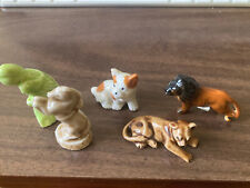 Lote de 5 estatuetas vintage de animais de cerâmica - papagaio, cavalo, tigre, leão, cachorro comprar usado  Enviando para Brazil