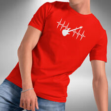 Bass Guitar Heartbeat T-Shirt Funny Plucked String Electric Bass Small to 5XL for sale  Shipping to South Africa