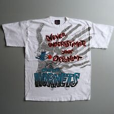 Vtg Charlotte Hornets Shirt Magic Johnson NBA AOP All Over Print White for sale  Shipping to South Africa