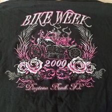 Camiseta Gráfica Bike Week Adulto Unisex Mediana Daytona Beach Negra Mangas Cortas segunda mano  Embacar hacia Argentina