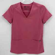 FIGS Womens Casma Three Pocket Scrub Top Size XXS Pink Short Sleeve FW1100 for sale  Shipping to South Africa