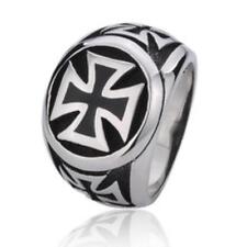 RING EDELSTAHL RITTER SIEGEL RING EISERNES KREUZ  EK  IRON CROSS ROCKER BIKER comprar usado  Enviando para Brazil