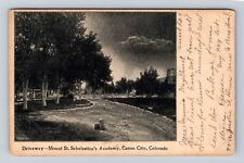 Cartão postal vintage c1907 Canon City CO-Colorado, Scholastica's Academy, Mount St comprar usado  Enviando para Brazil