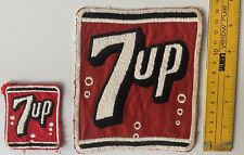 2 x oryginalne naszywki mundurowe 7Up 5,5"x4,3/4" i 2"x 2,5" antyczne naszywki reklamowe, używany na sprzedaż  Wysyłka do Poland