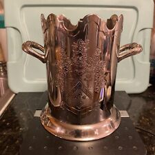 Vintage Silverplate Handled Monteith Style Champagne Cooler With Crest Of Lion for sale  Shipping to South Africa
