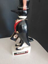 Vintage Old Crow Figural Porcelain Kentucky Bourbon Whiskey Decanter 13” W Tag for sale  Shipping to South Africa