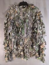 Mens Large XLarge Mirage Wear Mossy Oak Camo Shear Ghillie Zip Jacket for sale  Shipping to South Africa