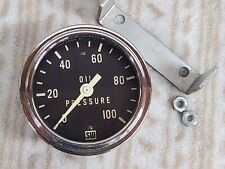 Vintage Stewart Warner Racing Oil Pressure Gauge Large 1960's Black and White NR for sale  Shipping to Canada