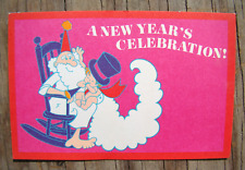 Celebración de Año Nuevo ~Sello~ 11 tarjetas de invitación y sobres retro segunda mano  Embacar hacia Argentina