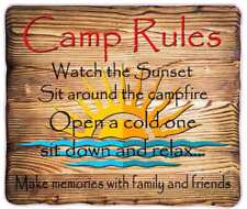 Camping rules sign for sale  Taylor